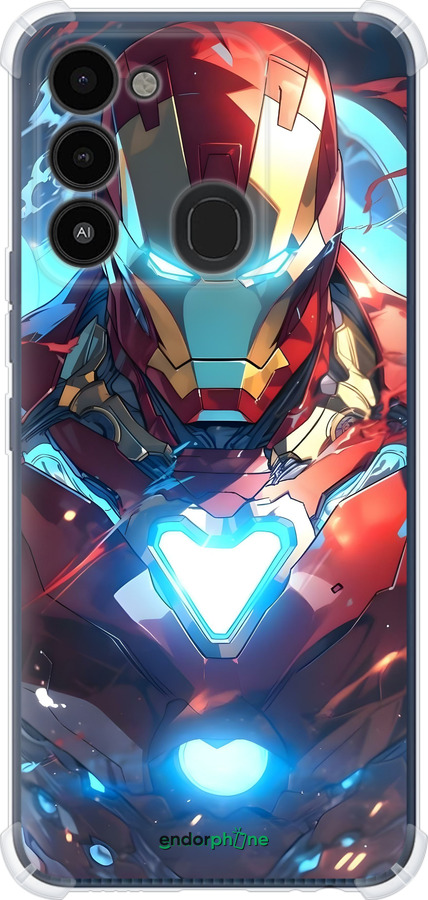 Силикон с усиленными углами чехол Железный человек для Tecno Spark 8C KG5k - 6372sp-2680 изображение 