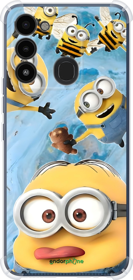 Силикон с усиленными углами чехол Миньоны для Tecno Spark Go 2022 KG5m - 6386sp-2638 изображение 
