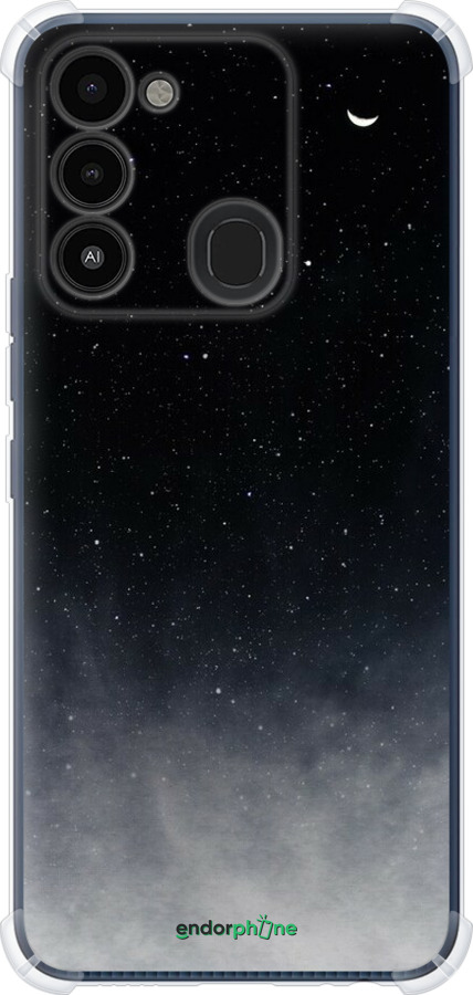 Силикон с усиленными углами чехол Сині хмари, Синій місяць для Tecno Spark 8C KG5k - 6396sp-2680 изображение 