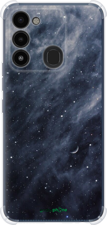 Силіконовий протиударний с посиленими кутами чехол Сині хмари, Синій місяць для Tecno Spark Go 2022 KG5m - 6398sp-2638 изображение 