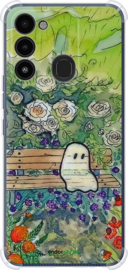 Силіконовий протиударний с посиленими кутами чехол Сумний привид для Tecno Spark 8C KG5k - 6403sp-2680 изображение 