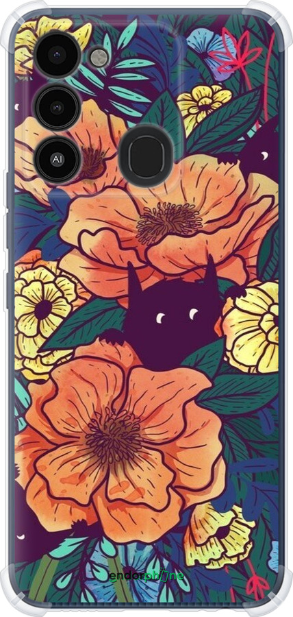 Силикон с усиленными углами чехол С изображением полевых цветов для Tecno Spark 8C KG5k - 6419sp-2680 изображение 