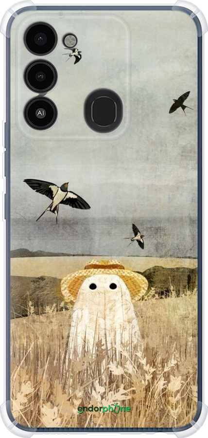 Силіконовий протиударний с посиленими кутами чехол Привид у полі для Tecno Spark 8C KG5k - 6427sp-2680 изображение 