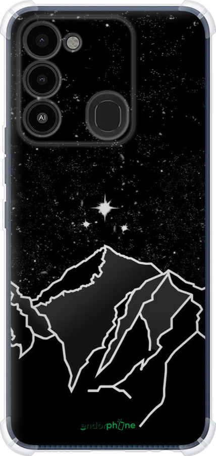 Силикон с усиленными углами чехол Минималистический горный пейзаж для Tecno Spark 8C KG5k - 6438sp-2680 изображение 