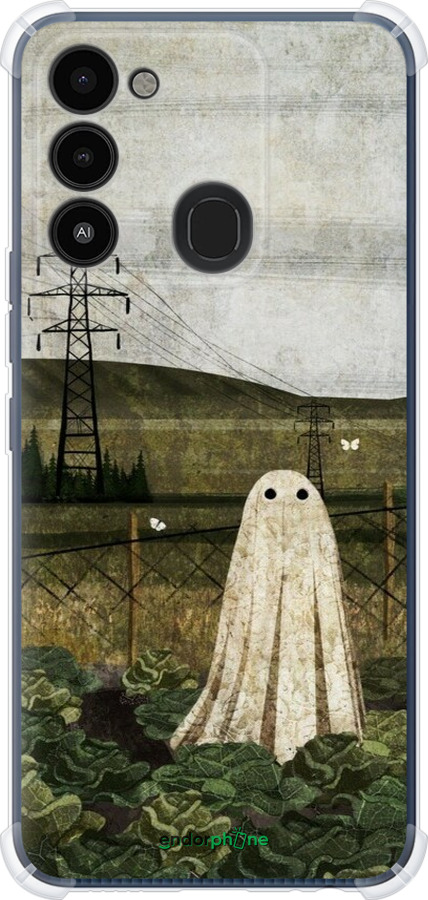 Силикон с усиленными углами чехол Иллюстрация призрак в капусте для Tecno Spark Go 2022 KG5m - 6440sp-2638 изображение 
