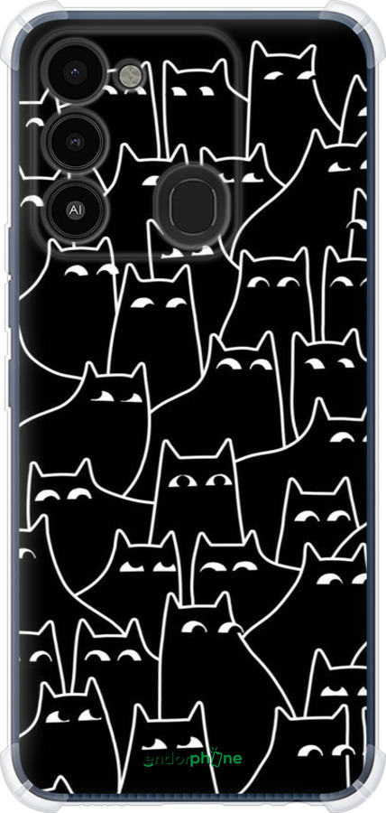 Силикон с усиленными углами чехол С изображением кошек для Tecno Spark Go 2022 KG5m - 6470sp-2638 изображение 