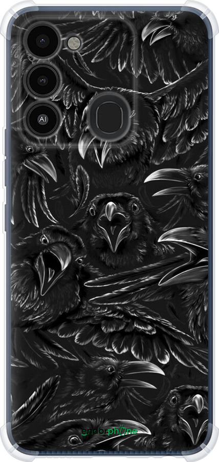 Силикон с усиленными углами чехол Воронья ярость для Tecno Spark Go 2022 KG5m - 6474sp-2638 изображение 