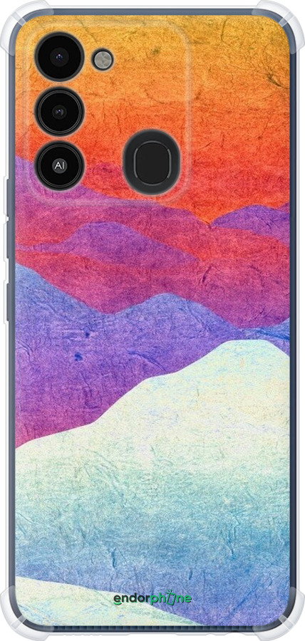 Силіконовий протиударний с посиленими кутами чехол Гірський захід сонця для Tecno Spark 8C KG5k - 6479sp-2680 изображение 