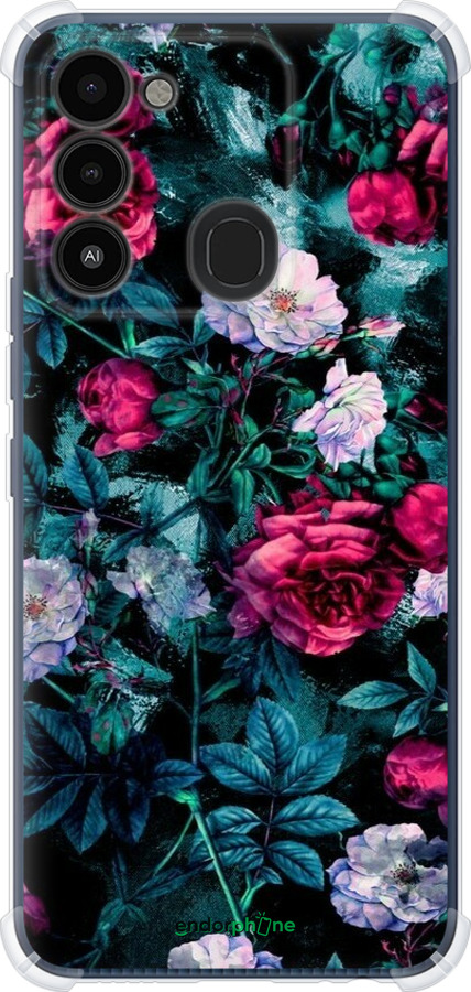 Силикон с усиленными углами чехол Сад и розы для Tecno Spark 8C KG5k - 6483sp-2680 изображение 