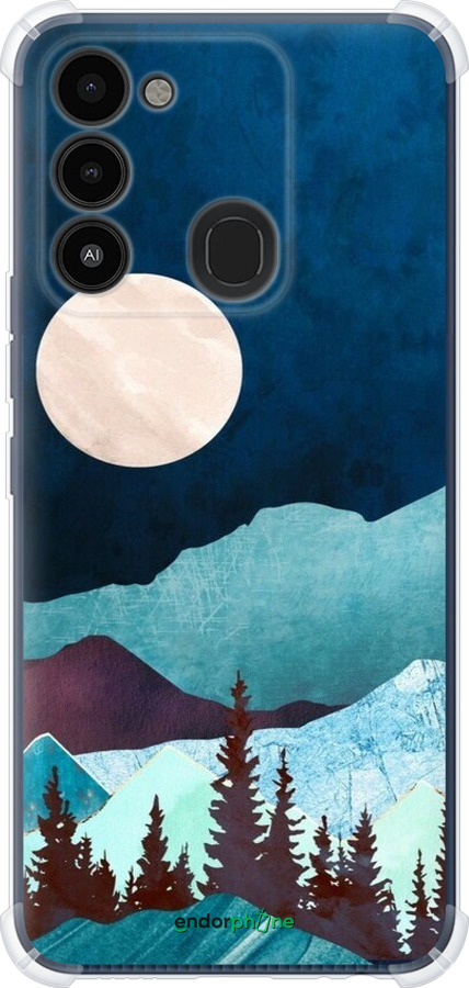 Силикон с усиленными углами чехол Горная идиллия ночной пейзаж для Tecno Spark 8C KG5k - 6488sp-2680 изображение 