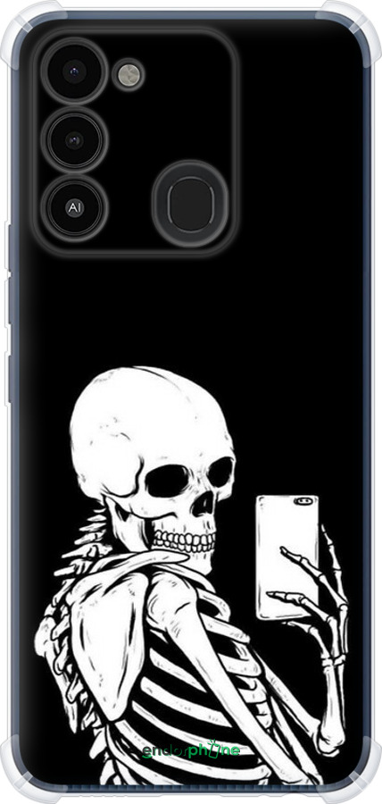 Силикон с усиленными углами чехол Скелет делает Selfie для Tecno Spark 8C KG5k - 6535sp-2680 изображение 