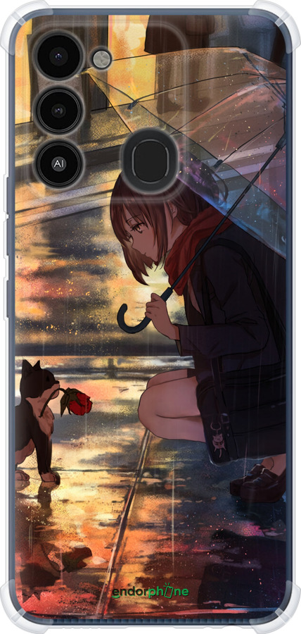 Силикон с усиленными углами чехол Anime для Tecno Spark Go 2022 KG5m - 6609sp-2638 изображение 