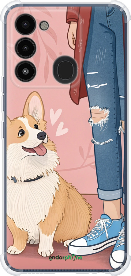 Силикон с усиленными углами чехол Корги 3 для Tecno Spark Go 2022 KG5m - 6707sp-2638 изображение 