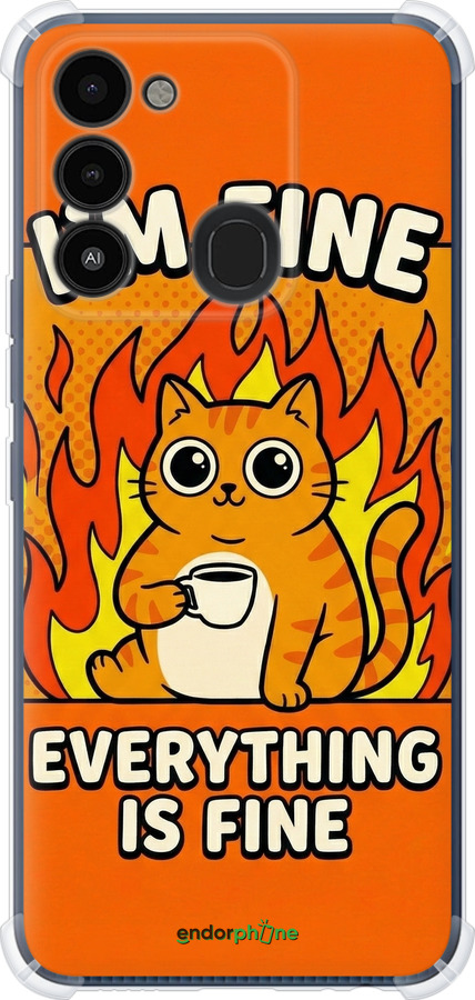 Силикон с усиленными углами чехол Funny Cat для Tecno Spark Go 2022 KG5m - 6786sp-2638 изображение 