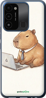 Силіконовий чехол Funny Capybara CEO Working для Tecno Spark 8C KG5k - 6777u-2680 изображение 