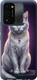 Силиконовый чехол Mystic White Cat Gothic Dark Purple Gold для Tecno Spark Go 2022 KG5m - 6805u-2638 изображение 