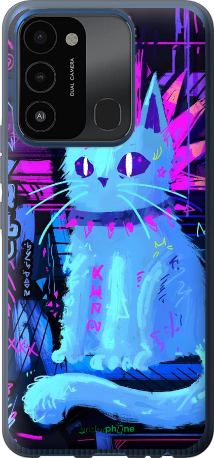 Силиконовый чехол Кот панк для Tecno Spark 8C KG5k - 6311u-2680 изображение 