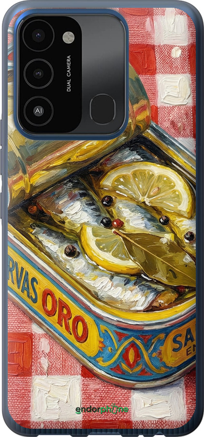 Силиконовый чехол Vintage Sardine Tin Phone для Tecno Spark 8C KG5k - 6772u-2680 изображение 