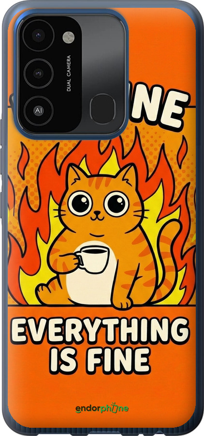 Силіконовий чехол Funny Cat для Tecno Spark Go 2022 KG5m - 6786u-2638 изображение 