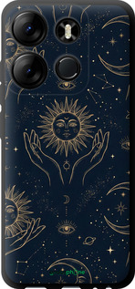 TPU чехол Celestial Harmony: Sun & Moon Gold Mystic Pattern для Infinix Smart 7 - 6778b-3195 изображение 