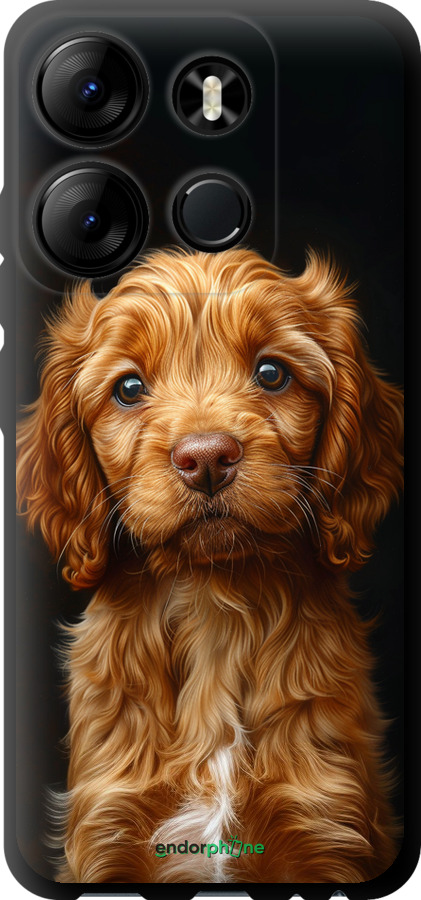 TPU чехол Cocker spaniel на черном фоне для Infinix Smart 7 - 6137b-3195 изображение 