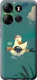 Силіконовий чехол Каченя з автоматом для Tecno Spark Go 2023 BF7 - 6356u-2952 изображение 