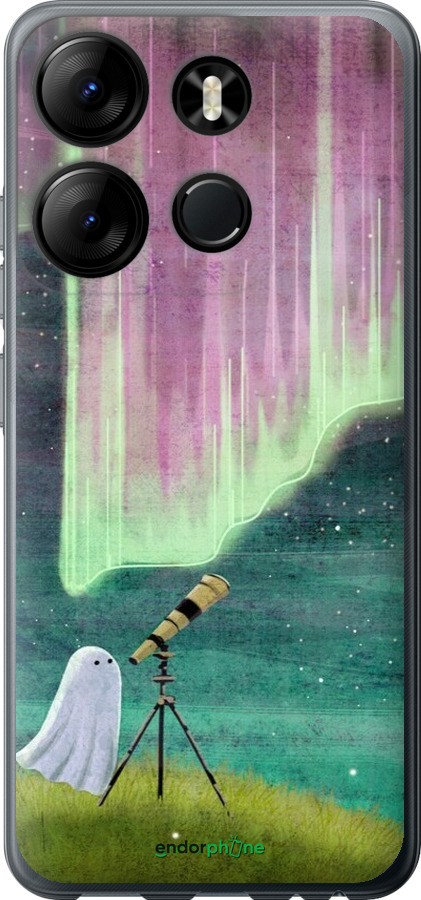 Силиконовый чехол Привидение и звезды для Infinix Smart 7 - 6443u-3195 изображение 