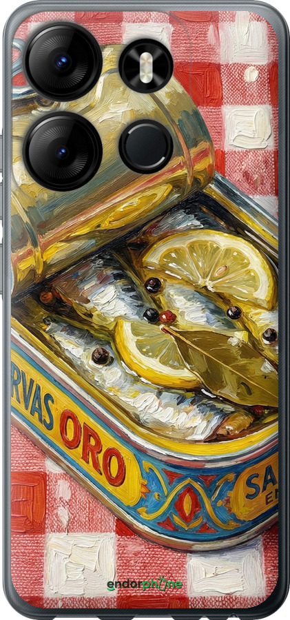 Силиконовый чехол Vintage Sardine Tin Phone для Infinix Smart 7 - 6772u-3195 изображение 