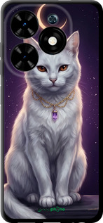 TPU чехол Mystic White Cat Gothic Dark Purple Gold для Tecno Spark Go 2024 - 6805b-3432 изображение 