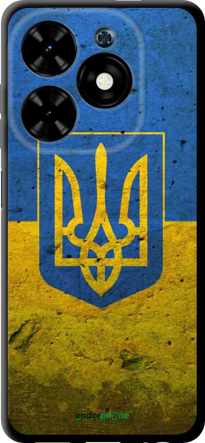 TPU чехол Флаг и герб Украины 2 для Tecno Spark Go 2024 - 378b-3432 изображение 