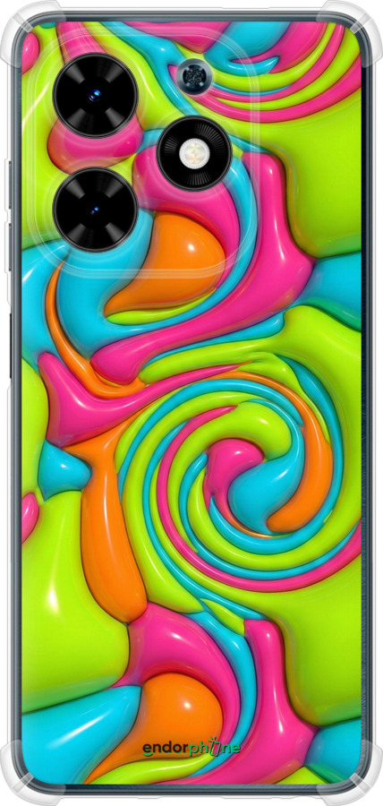 Силикон с усиленными углами чехол Y2K Jelly Dream для Tecno Spark Go 2024 - 6780sp-3432 изображение 