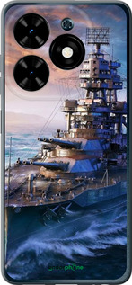 Силіконовий чехол Військовий корабель, world of tanks, wargaming для Tecno Spark Go 2024 - 6461u-3432 изображение 