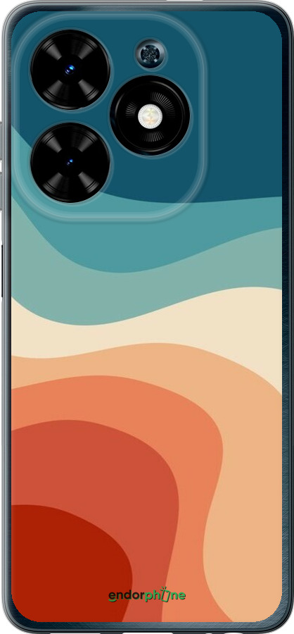 Силіконовий чехол У стилі ретро з хвилями для Tecno Spark Go 2024 - 6531u-3432 изображение 
