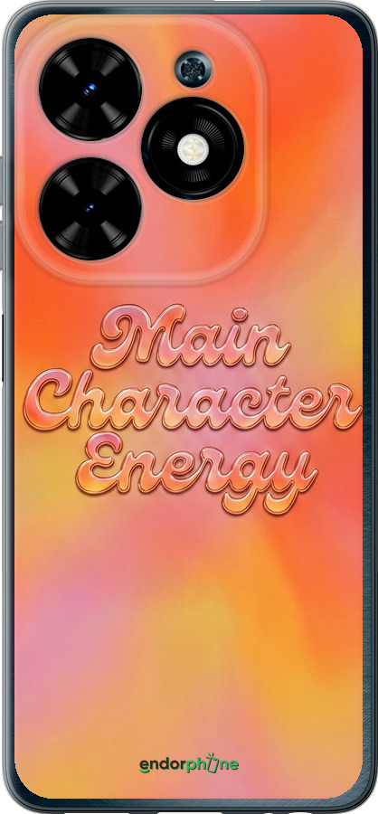 Силиконовый чехол Aura Gradient Main Character Energy Aesthetic Y2K для Tecno Spark Go 2024 - 6783u-3432 изображение 