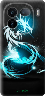 Силиконовый чехол Бело-голубой огненный дракон для Vivo IQOO 12 PRO - 113u-3420 изображение 