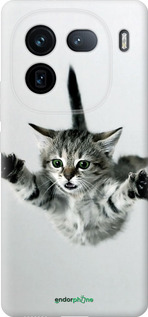 Силиконовый чехол Летящий котёнок для Vivo IQOO 12 PRO - 2322u-3420 изображение 