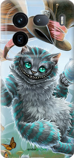 Силиконовый чехол Чеширский кот 2 для Vivo IQOO 12 PRO - 3993u-3420 изображение 