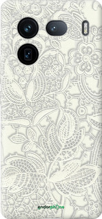 Силіконовий чехол Біле мереживо для Vivo IQOO 12 PRO - 4383u-3420 изображение 