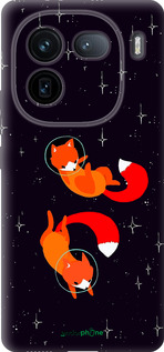Силиконовый чехол Лисички в космосе для Vivo IQOO 12 PRO - 4519u-3420 изображение 
