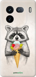 Силиконовый чехол Енотик с мороженым для Vivo IQOO 12 PRO - 4602u-3420 изображение 