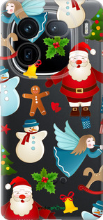 Силиконовый чехол Новогодний 1 для Vivo IQOO 12 PRO - 4614u-3420 изображение 