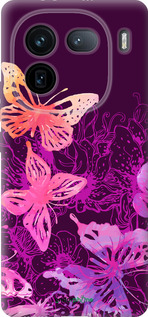 Силиконовый чехол Бабочки v2 для Vivo IQOO 12 PRO - 5475u-3420 изображение 