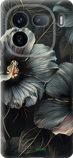 Силиконовый чехол Черные цветы для Vivo IQOO 12 PRO - 6031u-3420 изображение 