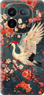 Силиконовый чехол Сакура и аист для Vivo IQOO 12 PRO - 6108u-3420 изображение 
