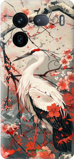 Силиконовый чехол Аист в цвету сакуры для Vivo IQOO 12 PRO - 6109u-3420 изображение 