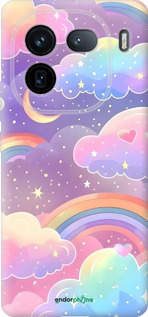 Силиконовый чехол Облака и радуга для Vivo IQOO 12 PRO - 6312u-3420 изображение 