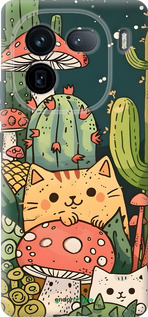 Силиконовый чехол Коты грибы для Vivo IQOO 12 PRO - 6321u-3420 изображение 