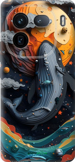 Силиконовый чехол Кит в космосе для Vivo IQOO 12 PRO - 6328u-3420 изображение 