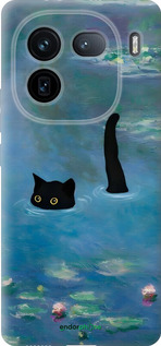 Силіконовий чехол Із зображенням кота та водяної лілії Monet для Vivo IQOO 12 PRO - 6519u-3420 изображение 
