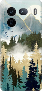 Силиконовый чехол С изображением лесного пейзажа для Vivo IQOO 12 PRO - 6548u-3420 изображение 